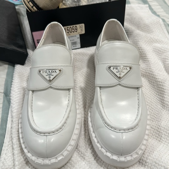 White Prada loafers size 40 - Picture 6 of 11